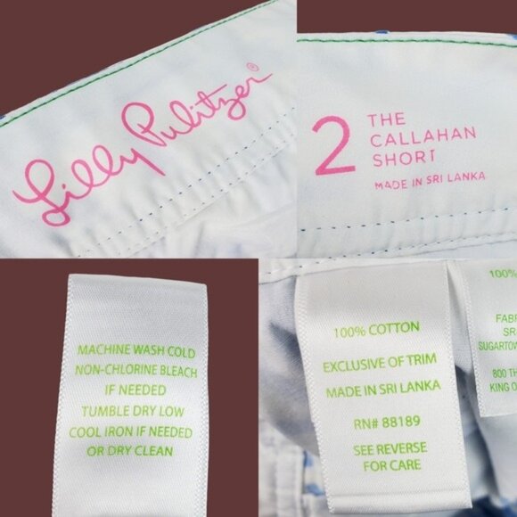 Lilly Pulitzer Womens Blue Tusk In Sun The Callahan Elephant Print Shorts Size 2 - Picture 4 of 4